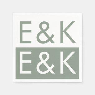 Ultra Modern formatiert, grün, einfach Serviette