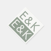 Ultra Modern formatiert, grün, einfach Serviette (Ecke)