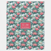 Ultra modern green watercolor preppy festive gift fleecedecke (Vorderseite)