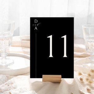 Ultra-Modern Minimal Schwarz & Weiß Tischnummer-N Save The Date