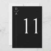 Ultra-Modern-Minimal-Schwarze-und-Weiße-Tischnumme Save The Date (Vorderseite)