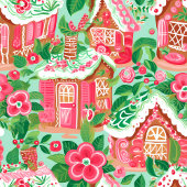 Ultra modern pink red lime green preppy Christmas Mittlere Geschenktüte