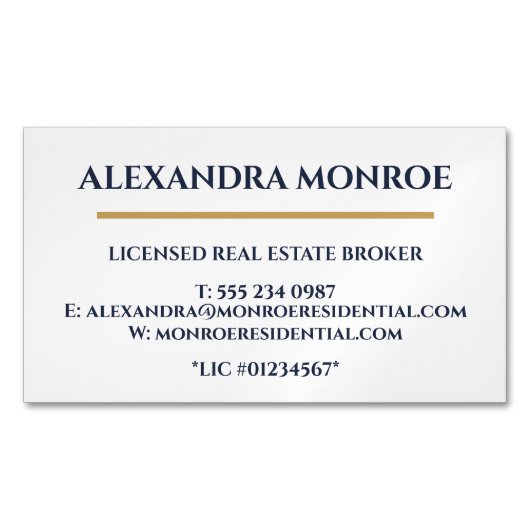 Ultra-Modern Real Estate Business Card Magnet (Vorderseite)