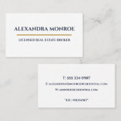 Ultra-Modern Real Estate Horizontal Business Card Visitenkarte (Vorne/Hinten)