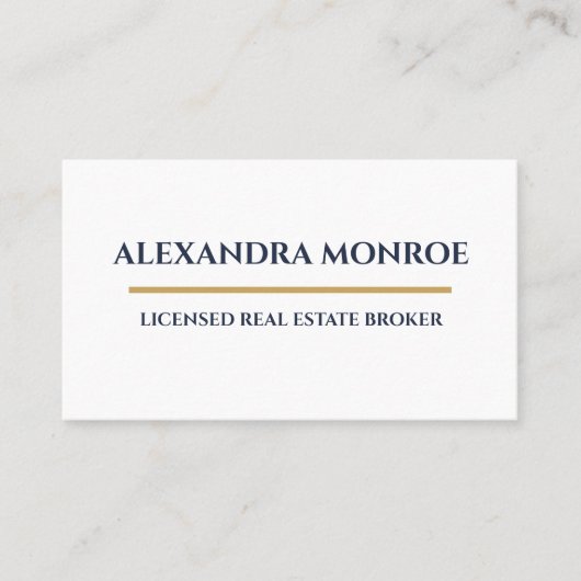 Ultra-Modern Real Estate Horizontal Business Card Visitenkarte (Vorderseite)