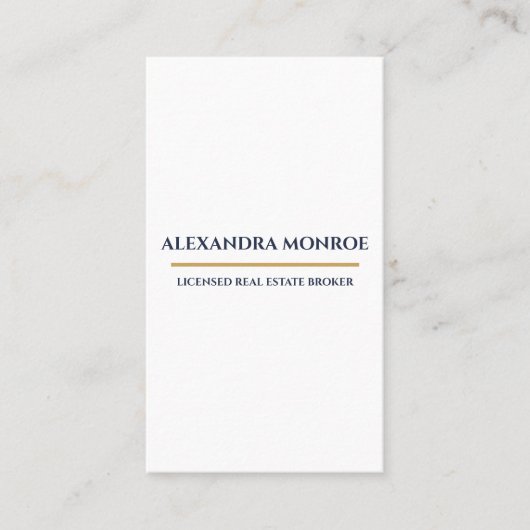 Ultra-Modern Real Estate Vertical Business Card Visitenkarte (Vorderseite)