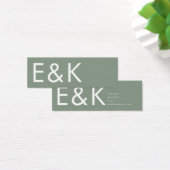 Ultra Modern Sage Green Big Monogram Simple (Schreibtisch)