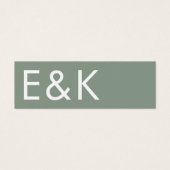 Ultra Modern Sage Green Big Monogram Simple (Vorderseite)