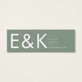 Ultra Modern Sage Green Big Monogram Simple (Rückseite)