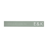 Ultra-Modern Sage Green Monogram Simple Wedding (Person)
