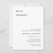 Ultra Modern Wir sind Verlobte Engagement Party Einladung (Vorderseite)