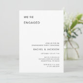 Ultra Modern Wir sind Verlobte Engagement Party Einladung (Stehend Vorderseite)
