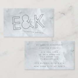 Ultra-moderne Big-Funky-Script-Quartz-Marble Visitenkarte
