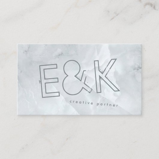 Ultra-moderne Big-Funky-Script-Quartz-Marble Visitenkarte (Vorderseite)