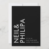 Ultra-moderne Editierbare Premium - Fett-Namen ohn Save The Date (Vorderseite)