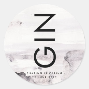 Ultra moderne geschlechtsneutrale Hochzeit Runder Aufkleber