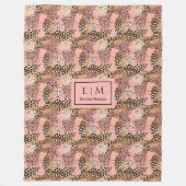 Ultra moderne Wasserfarbe Leopardenfell-Flies-Deck Fleecedecke (Vorderseite)