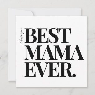 Ultra Moderner Fetter Minimalistischer ‘Beste Mama Feiertagskarte