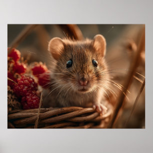 Ultra-Nahaufnahme-Porträt einer bezaubernden wilde Poster