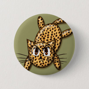 Ultra Niedlich Anime Leopard Kitty Button