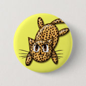 Ultra Niedlich Anime Leopard Kitty Button (Vorderseite)