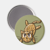 Ultra Niedlich Anime Leopard Kitty Magnet (Vorderseite/Rückseite)