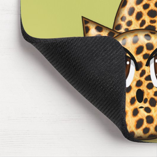 Ultra Niedlich Anime Leopard Kitty Mousepad (Ecke)
