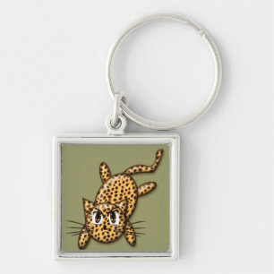 Ultra Niedlich Anime Leopard Kitty Schlüsselanhänger