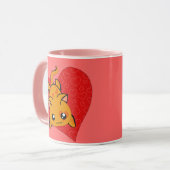 Ultra Niedlich Kawaii Valentine Kitty Tasse (Vorderseite Links)