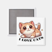 Ultra Niedlich Kitten I Liebe Katzen Magnet (Vorderseite/Rückseite)