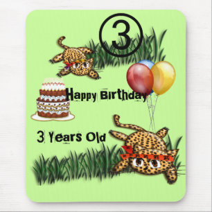 Ultra Niedlich Leopard Safari Geburtstagseinladung Mousepad
