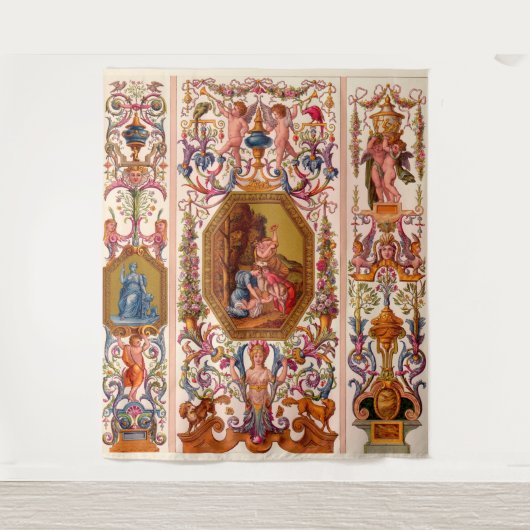 ultra opulent Barockdruck des 17. Jahrhunderts Wandteppich (Vorderseite)