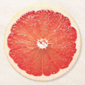 Ultra-Realismus Grapefruit Slice Beverage Coaster Runder Pappuntersetzer (Vorderseite)