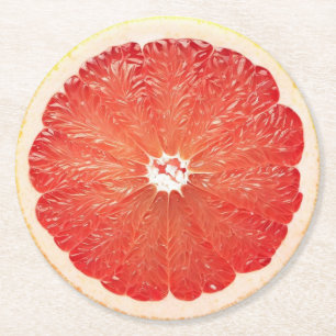 Ultra-Realismus Grapefruit Slice Beverage Coaster Runder Pappuntersetzer