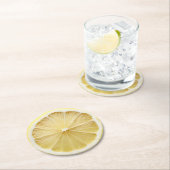 Ultra-Realismus Lemon Slice Beverage Coaster Runder Pappuntersetzer (Vor Ort)