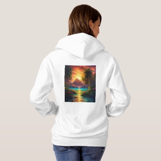 Ultra Realistic Polynesian Fantasy Painting Hoodie (Schwarz voll)