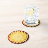 Ultra-Reality Ananas Slice Beverage Coaster Runder Pappuntersetzer (Vor Ort)