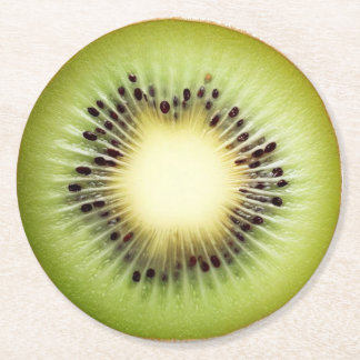 Ultra-Reality-Kiwi-Slice-Getränkekasten Runder Pappuntersetzer