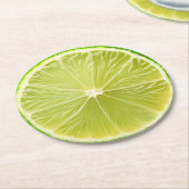 Ultra-Reality-Limone Slide-Getränkekappe Runder Pappuntersetzer (Angewinkelt)