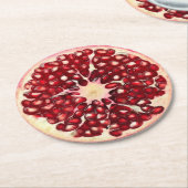 Ultra-Reality-Pomegranate-Porto-Coaster Runder Pappuntersetzer (Angewinkelt)