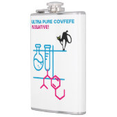 Ultra reine Covfefe. Negativ. Personalisierbar Flachmann (Links)