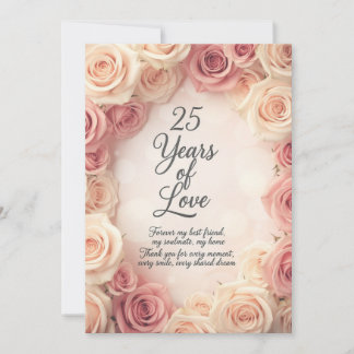Ultra Romantic 25th Wedding Anniversary Card – Pur Feiertagskarte