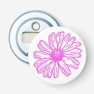 Ultra rosa Daisy Blume Print, Hippie Floral Flaschenöffner