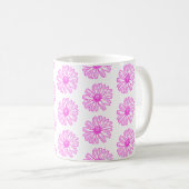 Ultra rosa Daisy Blume Print, Hippie Floral Kaffeetasse (VorderseiteRechts)