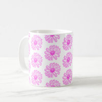 Ultra rosa Daisy Blume Print, Hippie Floral