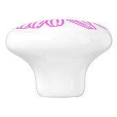 Ultra rosa Daisy Blume Print, Hippie Floral Keramikknauf (Seitenansicht)