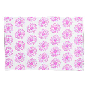 Ultra rosa Daisy Blume Print, Hippie Floral Kissenbezug