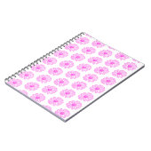 Ultra rosa Daisy Blume Print, Hippie Floral Notizblock (Linke Seite)
