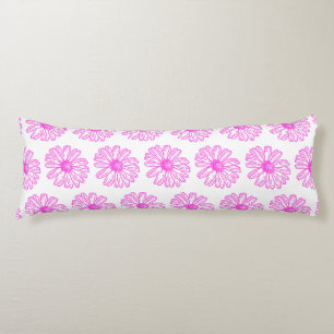 Ultra rosa Daisy Blume Print, Hippie Floral Seitenschläferkissen