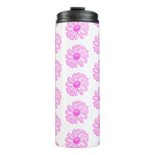 Ultra rosa Daisy Blume Print, Hippie Floral Thermosbecher